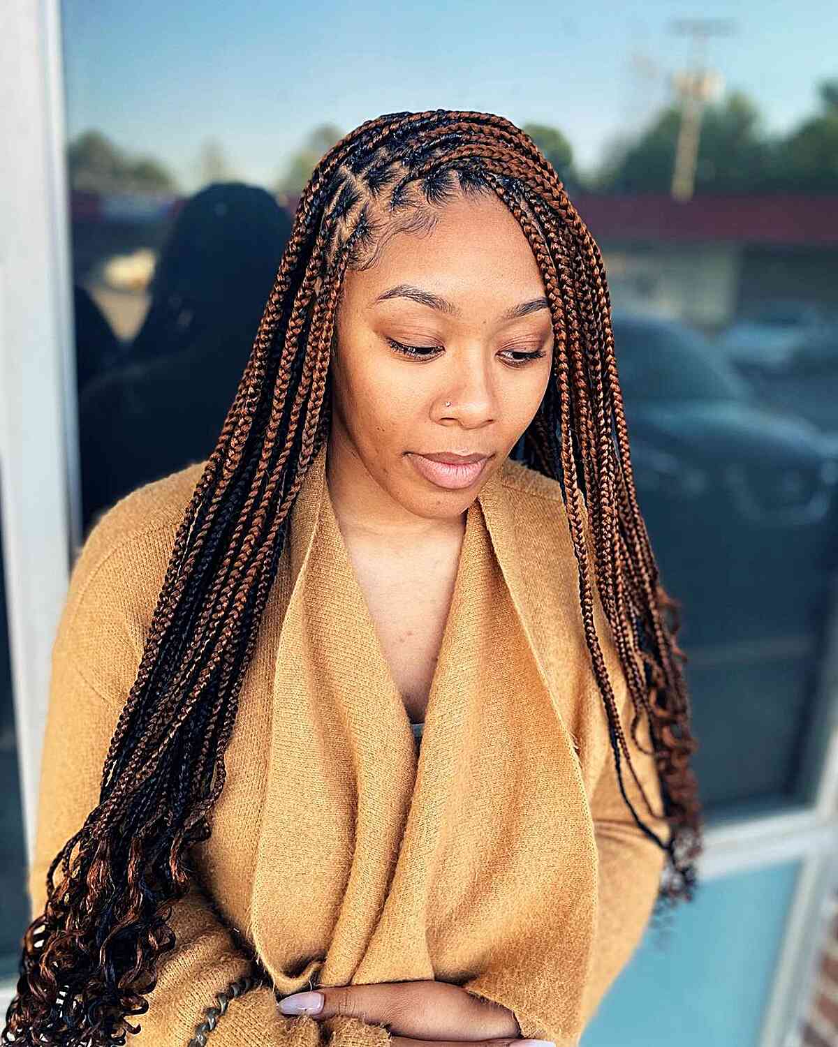 30 Hottest Knotless Box Braids Hairstyles Women of Color Are Getting in 2025