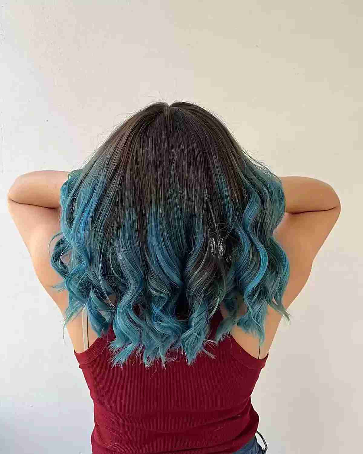 34 Jaw-Dropping Blue Balayage Hair Color Ideas