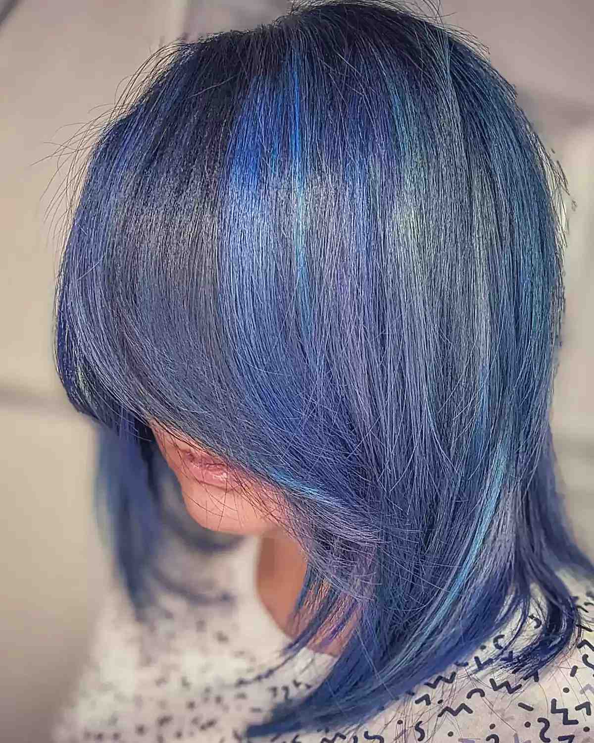 34 Jaw-Dropping Blue Balayage Hair Color Ideas