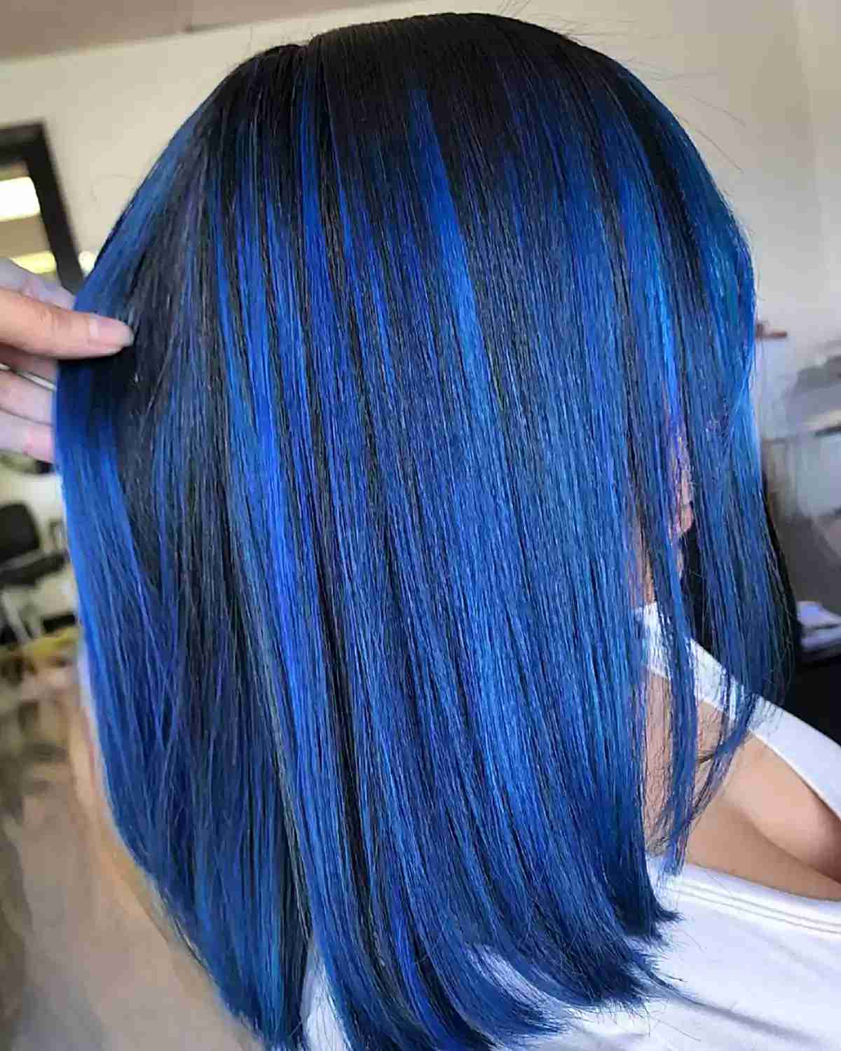34 Jaw-Dropping Blue Balayage Hair Color Ideas