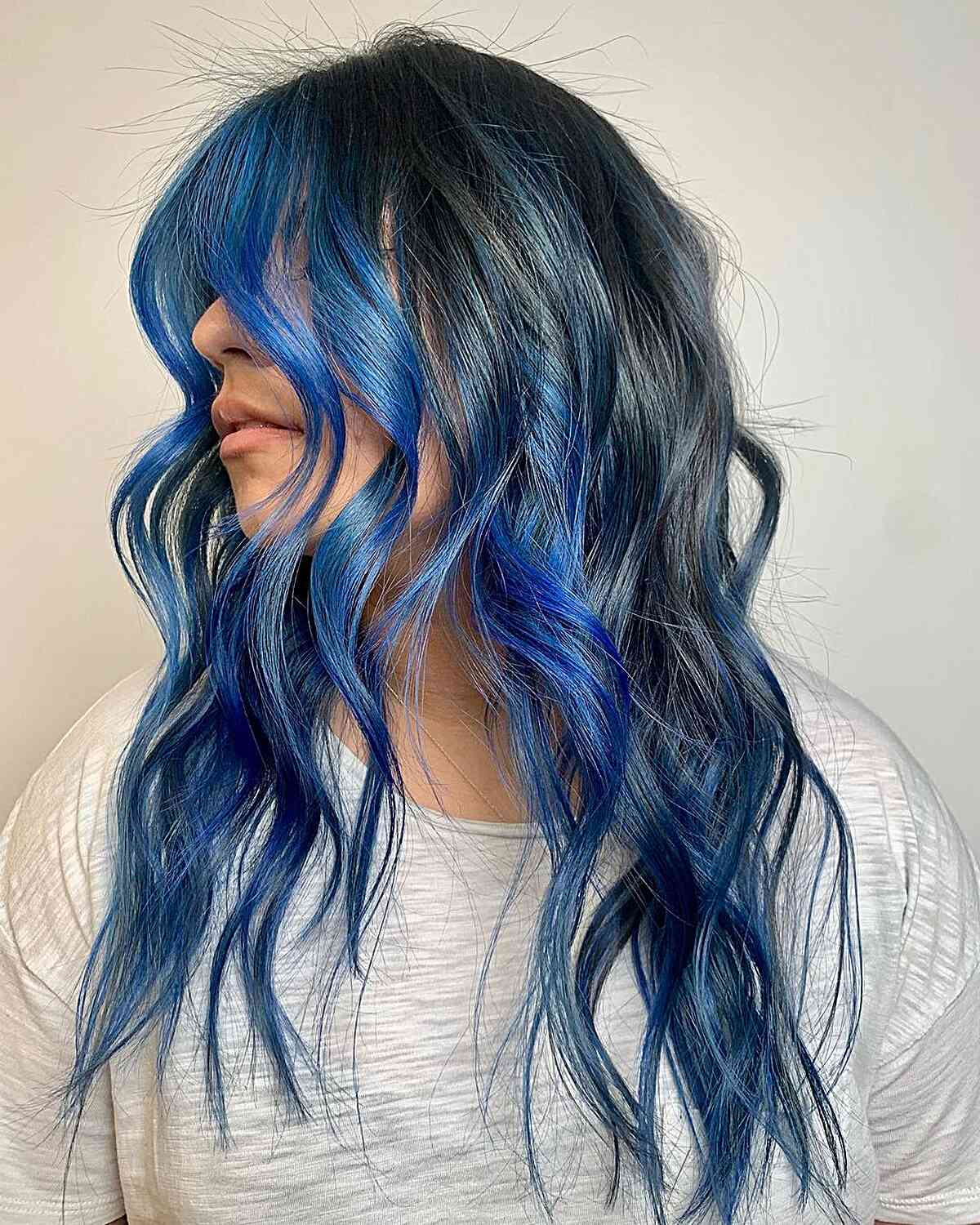 34 Jaw-Dropping Blue Balayage Hair Color Ideas