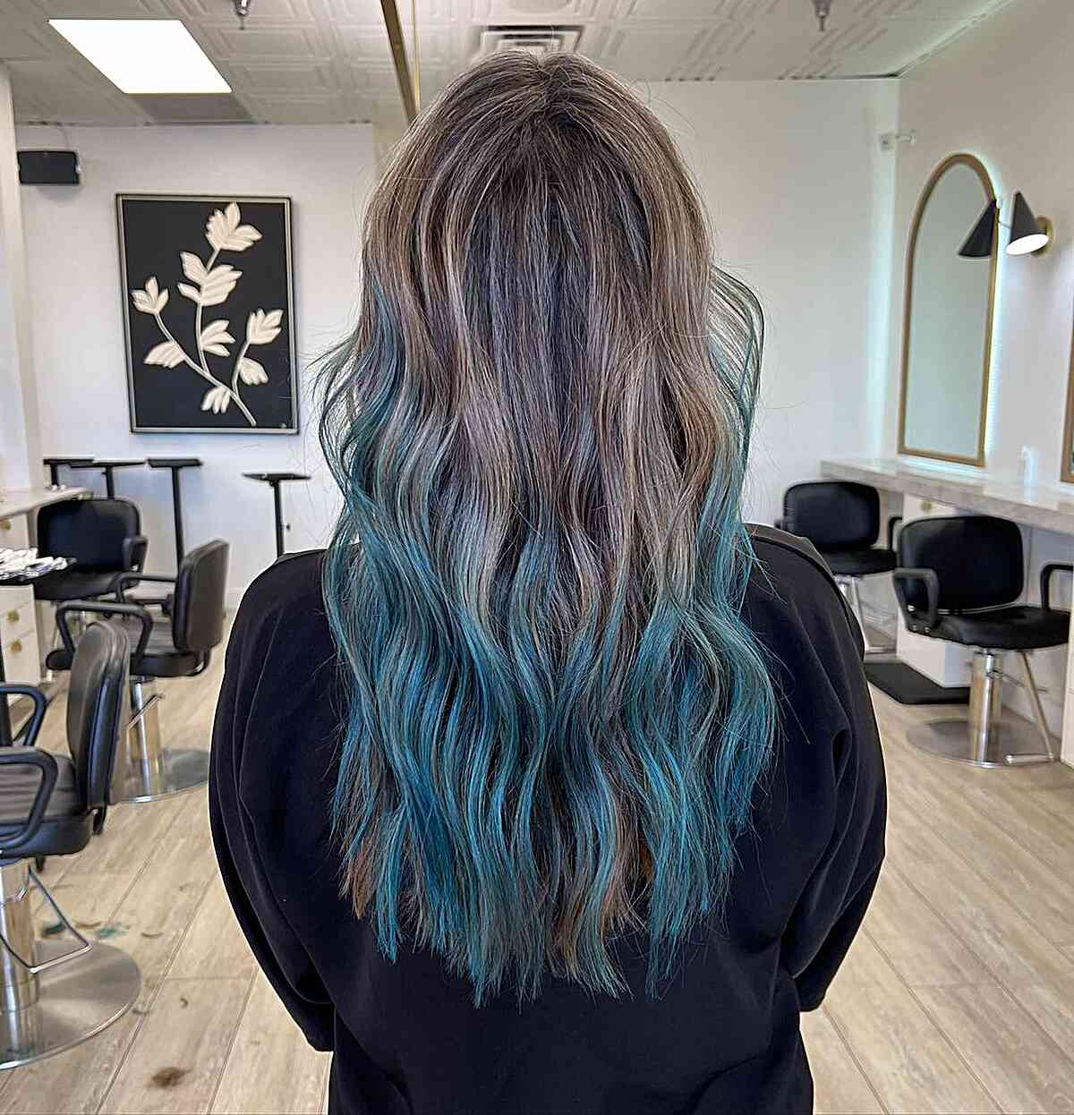 34 Jaw-Dropping Blue Balayage Hair Color Ideas