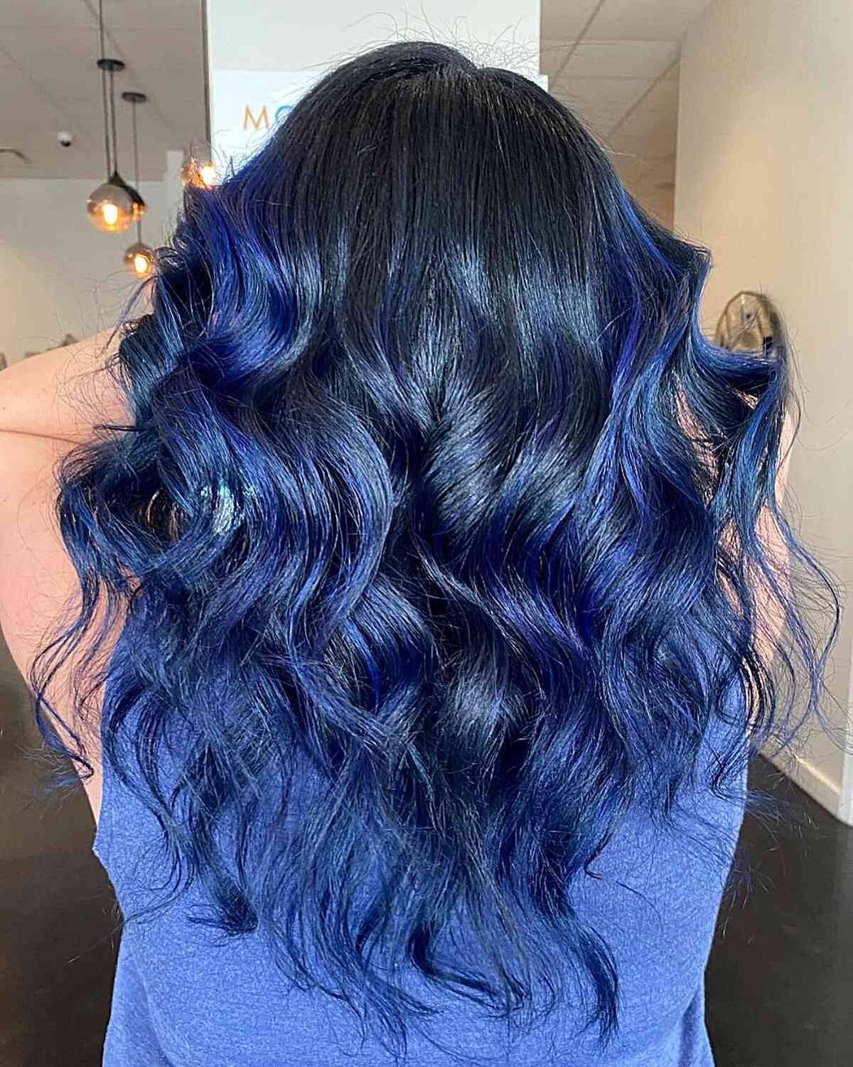 34 Jaw-Dropping Blue Balayage Hair Color Ideas