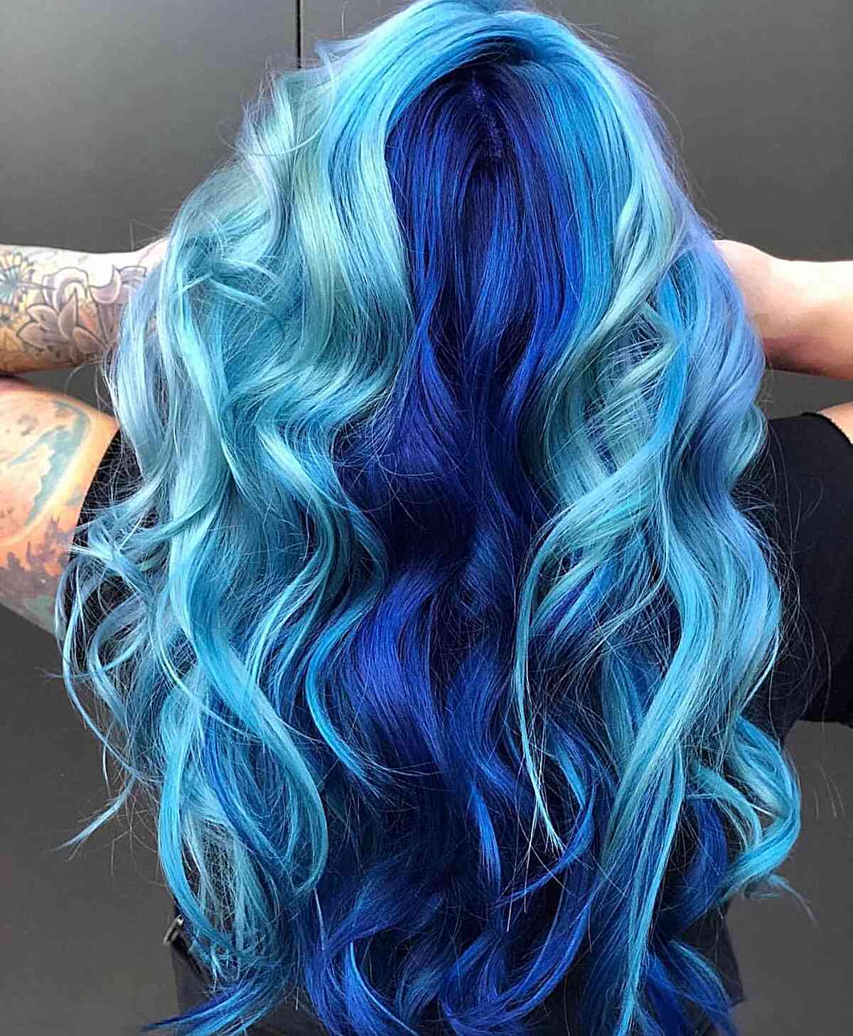 34 Jaw-Dropping Blue Balayage Hair Color Ideas