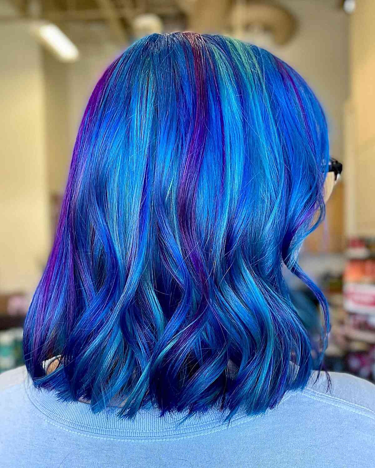 34 Jaw-Dropping Blue Balayage Hair Color Ideas