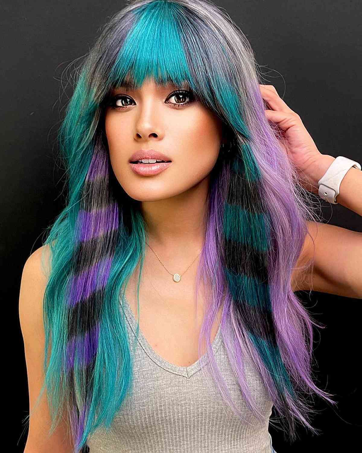 35 Incredible Examples of Blue and Purple Hair in 2025