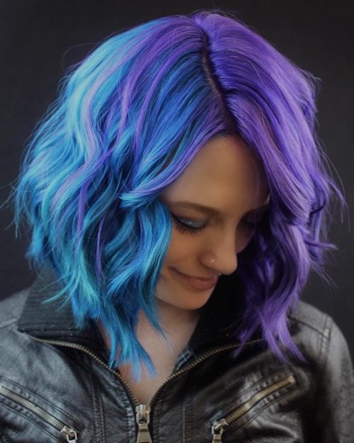 35 Incredible Examples of Blue and Purple Hair in 2025