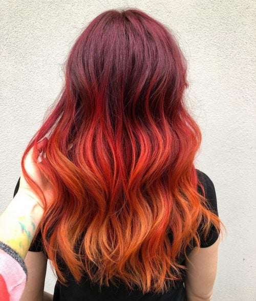 32 Blazing Hot Red Ombre Hair Color Ideas in 2025