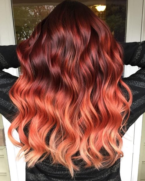 32 Blazing Hot Red Ombre Hair Color Ideas in 2025
