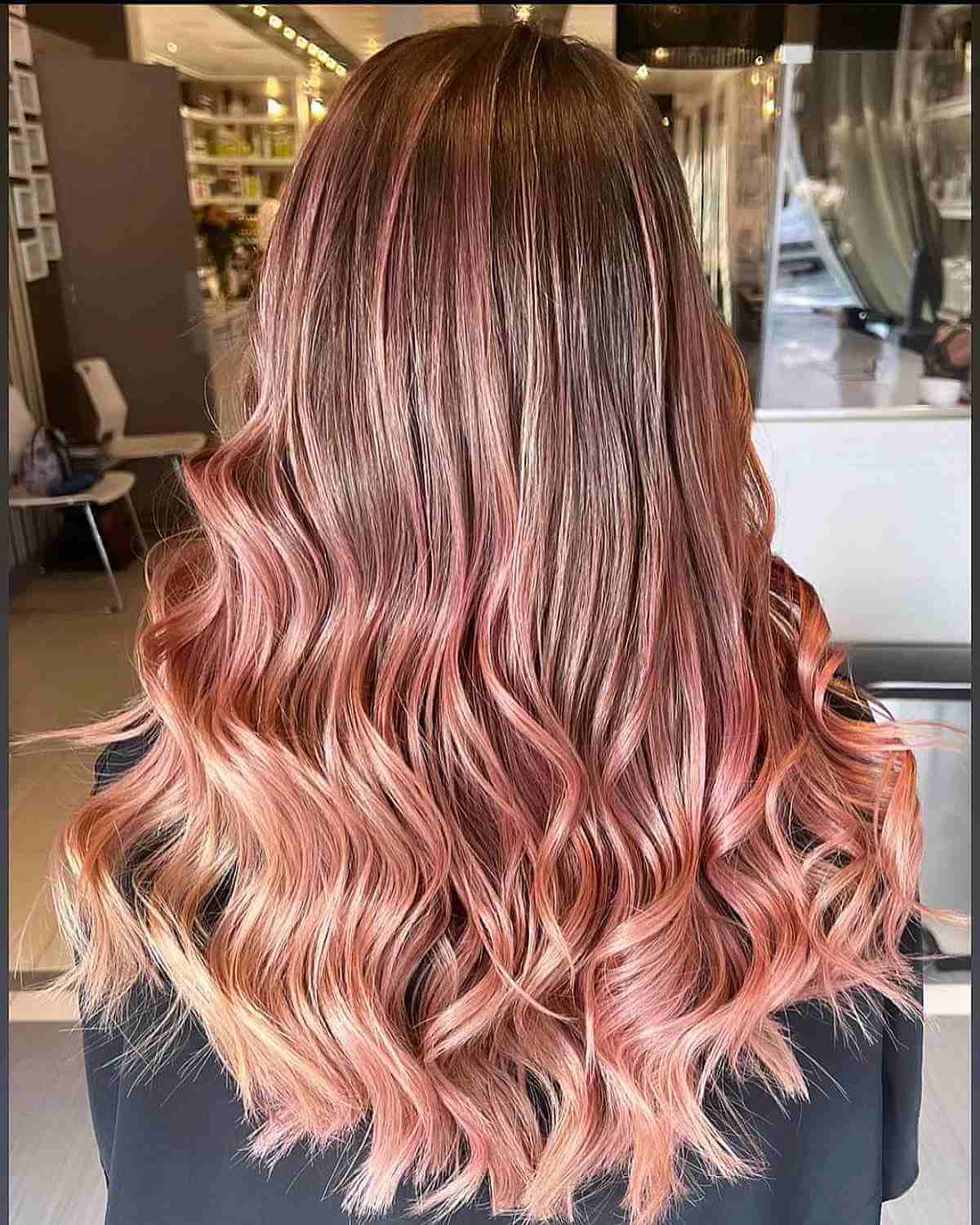 27 Gorgeous Rose Gold Balayage Ideas for Major Hair Envy