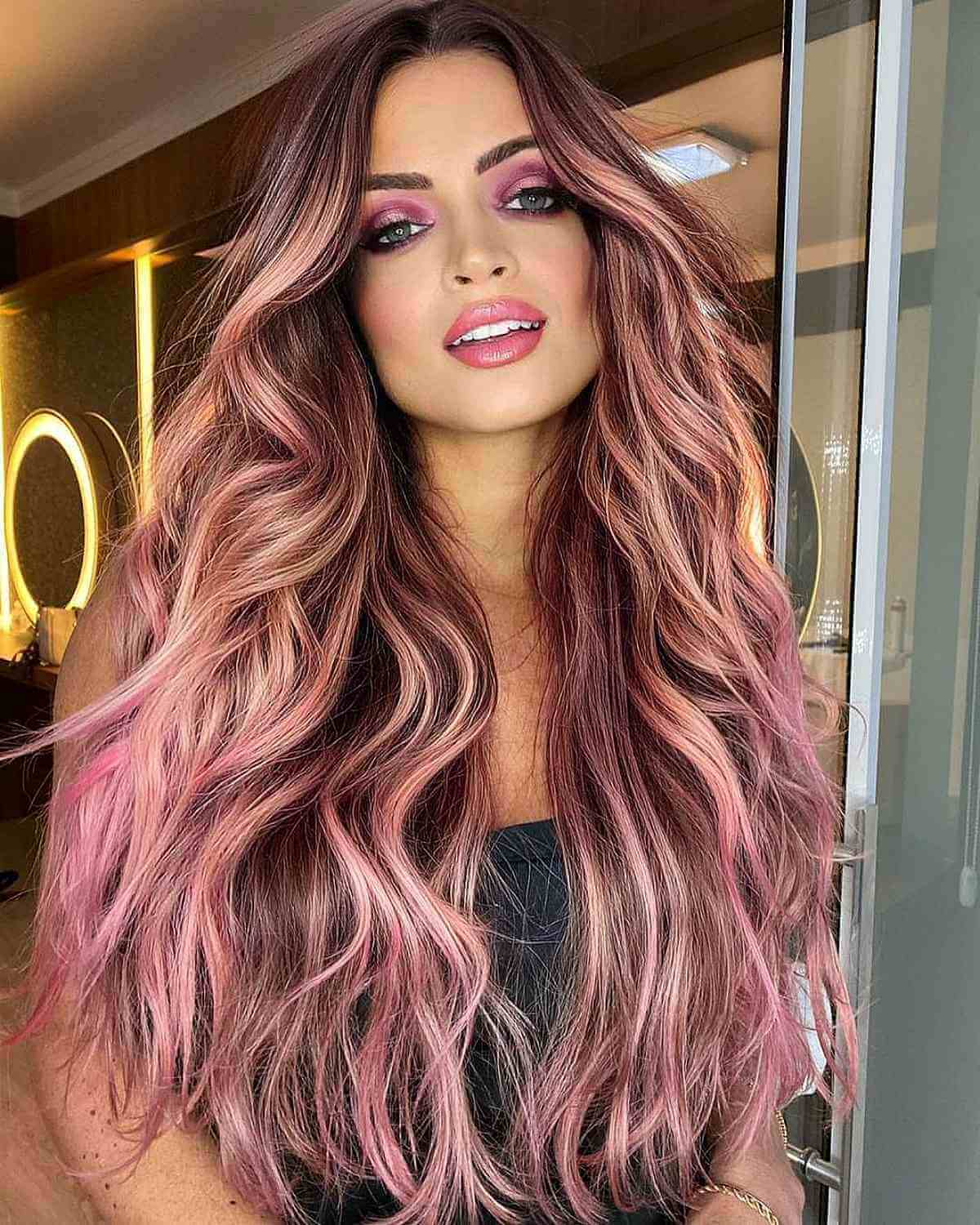 27 Gorgeous Rose Gold Balayage Ideas for Major Hair Envy