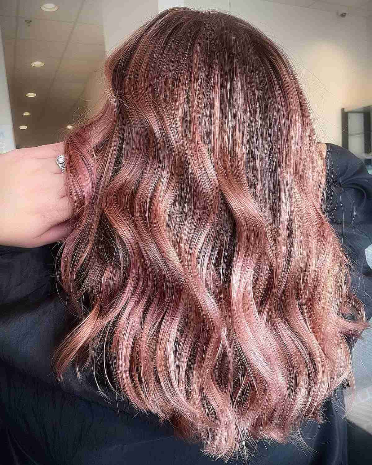 27 Gorgeous Rose Gold Balayage Ideas for Major Hair Envy