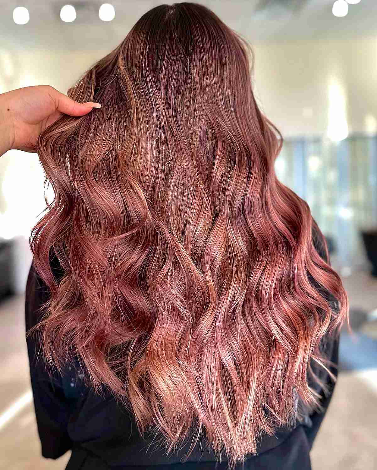 27 Gorgeous Rose Gold Balayage Ideas for Major Hair Envy