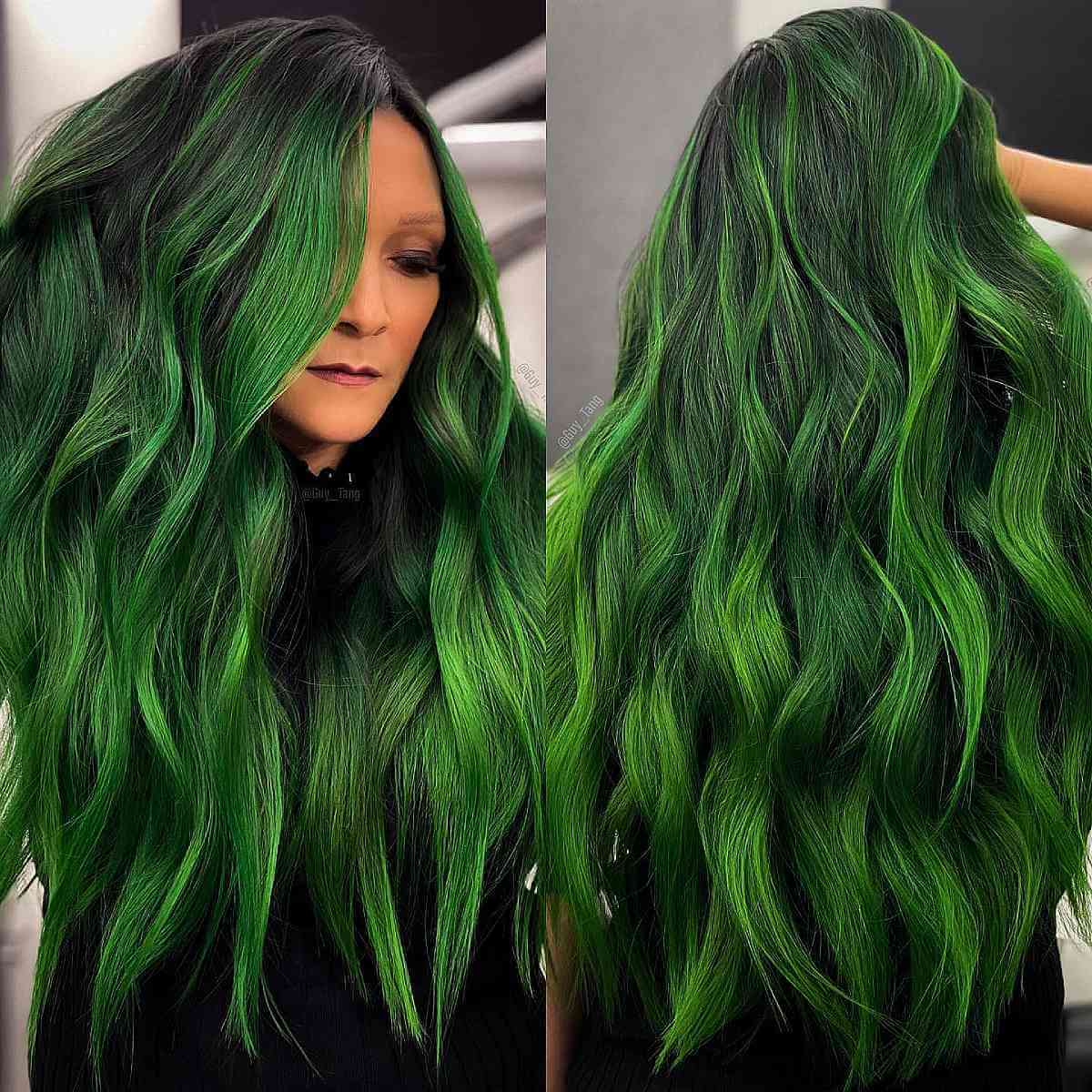 Light to Dark Green Hair Colors – 49 Ideas to See (Photos)