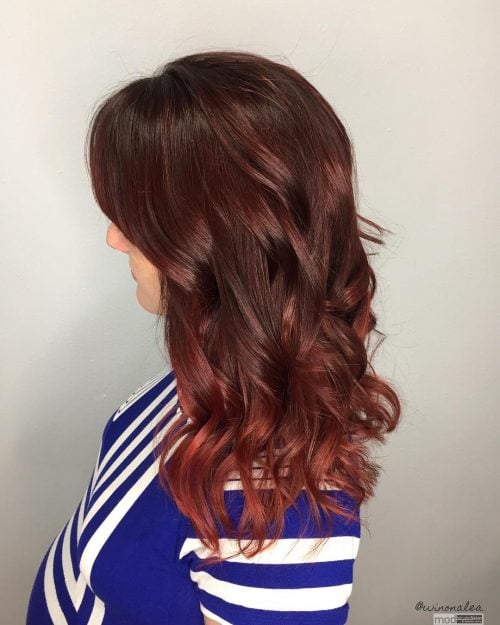 25 Hottest Brown Hair with Red Highlights
