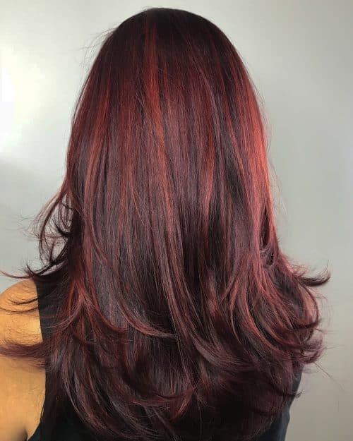 25 Hottest Brown Hair with Red Highlights