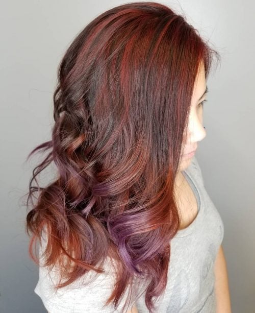 25 Hottest Brown Hair with Red Highlights