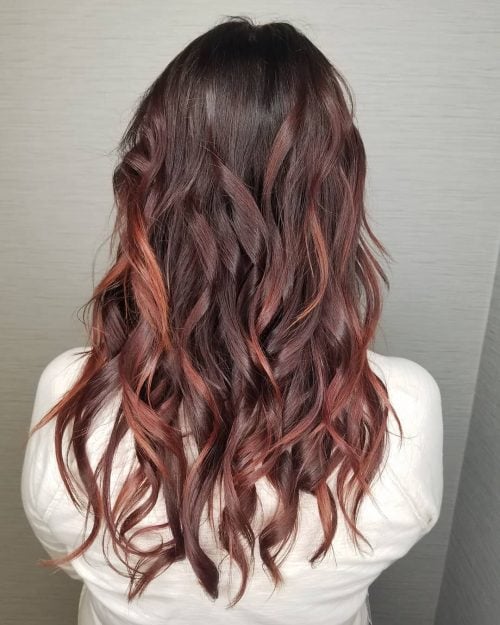 25 Hottest Brown Hair with Red Highlights