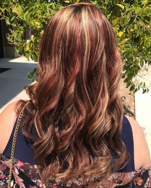 25 Hottest Brown Hair with Red Highlights