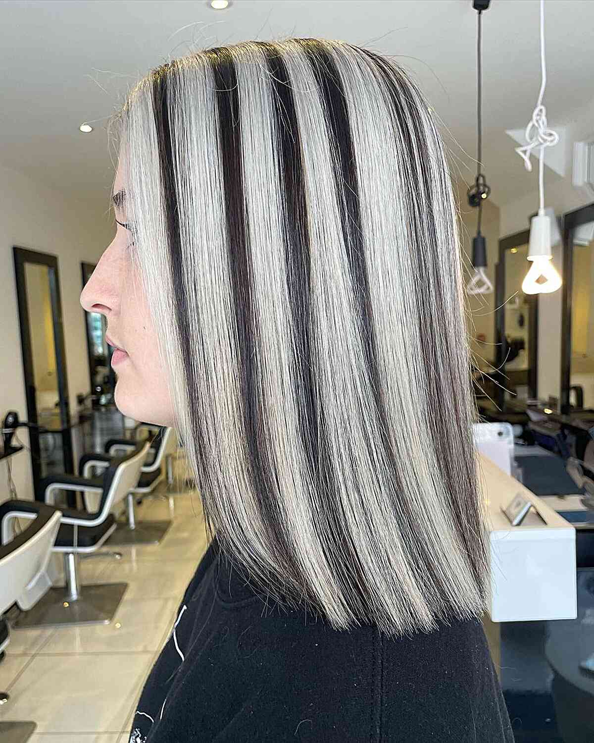 28 Skunk Stripe Hair Ideas to Try This Trend Yourself
