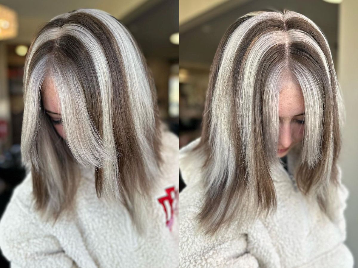 28 Skunk Stripe Hair Ideas to Try This Trend Yourself
