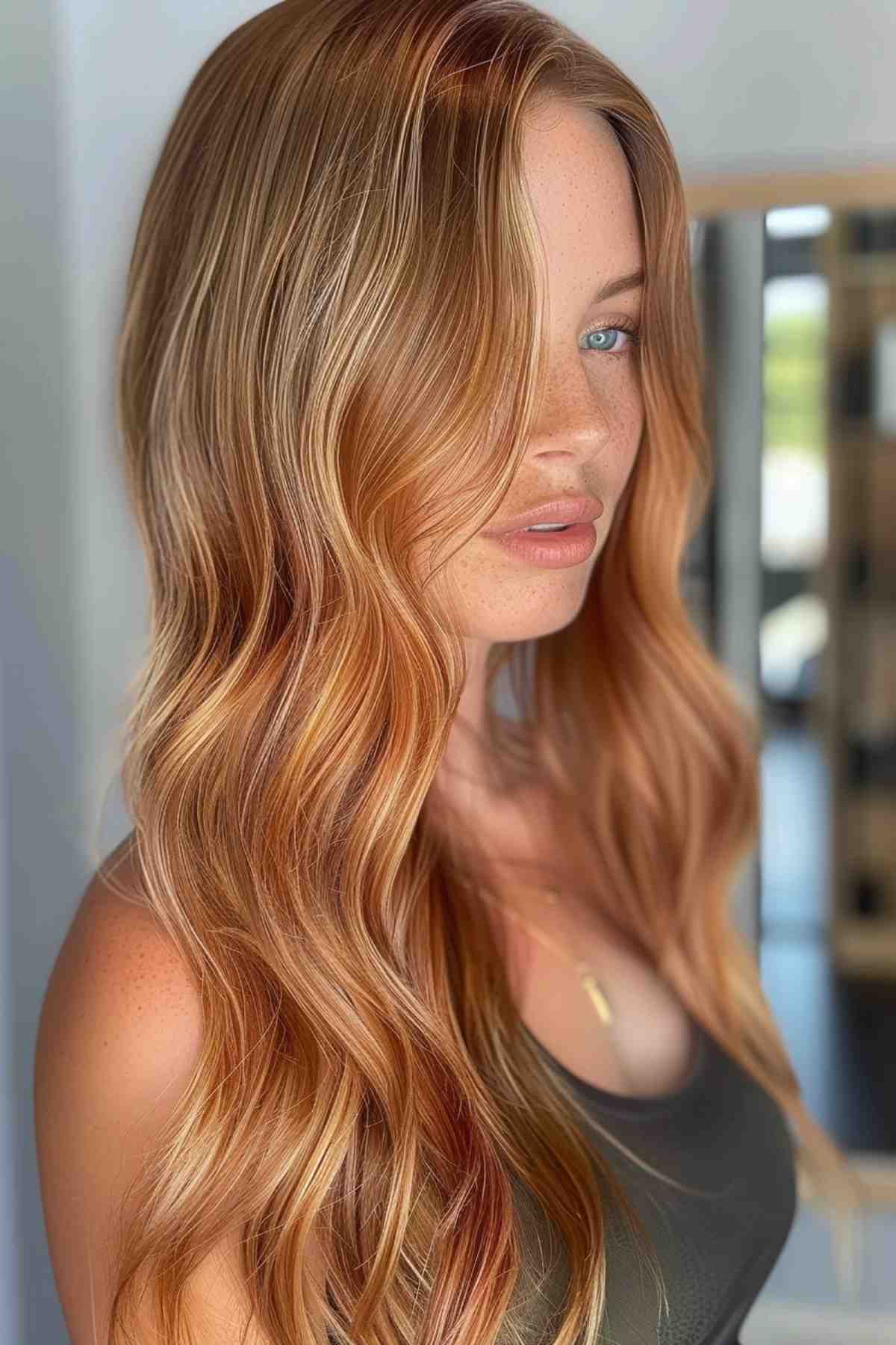 24 Sweetest Strawberry Blonde Balayage Hair Color Ideas