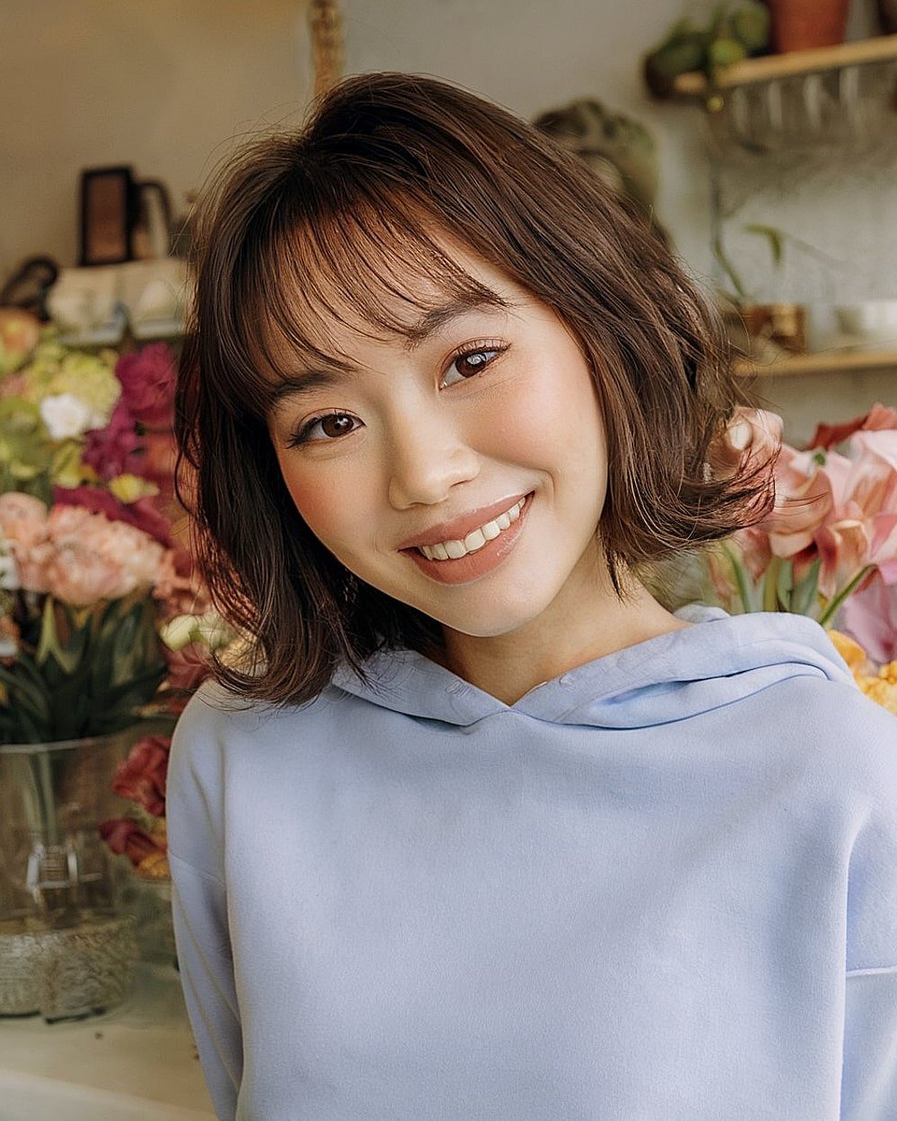 20+ Flattering Wispy Bangs for Big Foreheads to Try in 2025