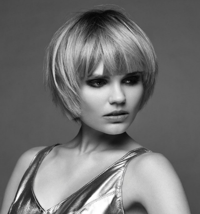 Short Hairstyles with Blunt Bangs