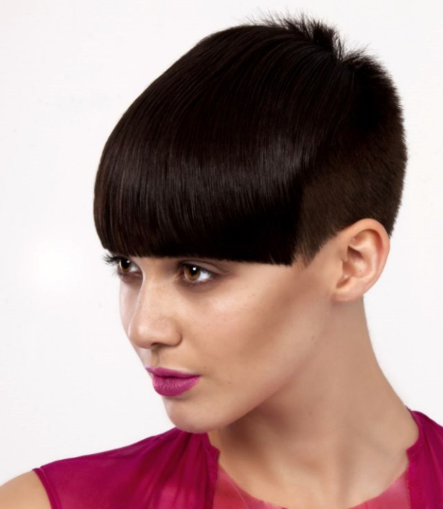 Short Hairstyles with Blunt Bangs