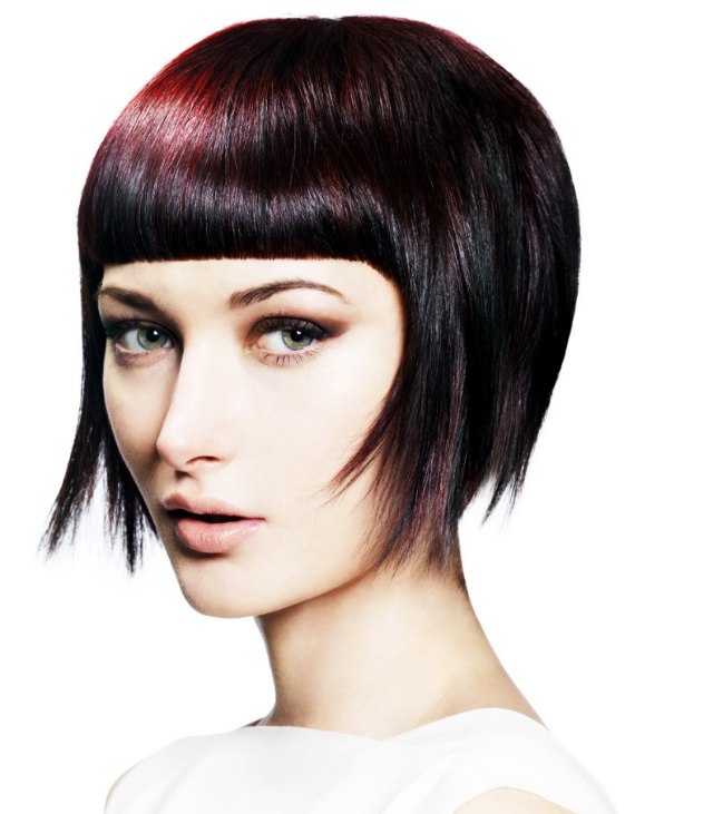 Short Hairstyles with Blunt Bangs