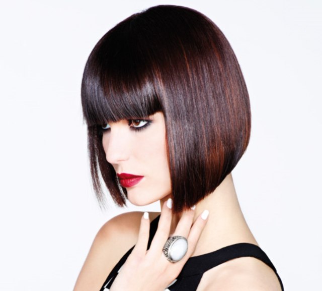 Short Hairstyles with Blunt Bangs