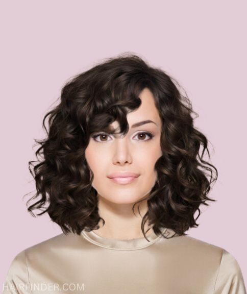 Shoulder-Length Curly Bob