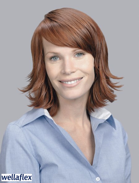 Hairstyle with an Outward Flick