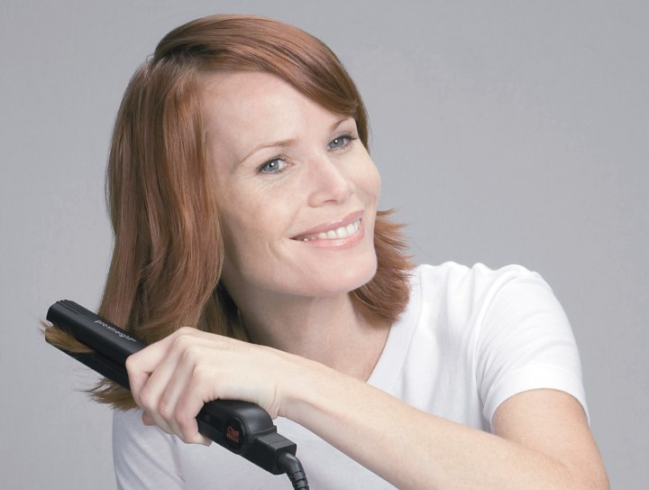 Hairstyle with an Outward Flick