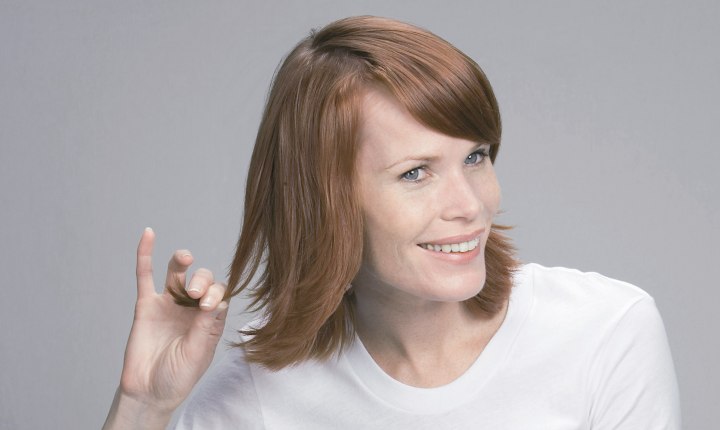Hairstyle with an Outward Flick