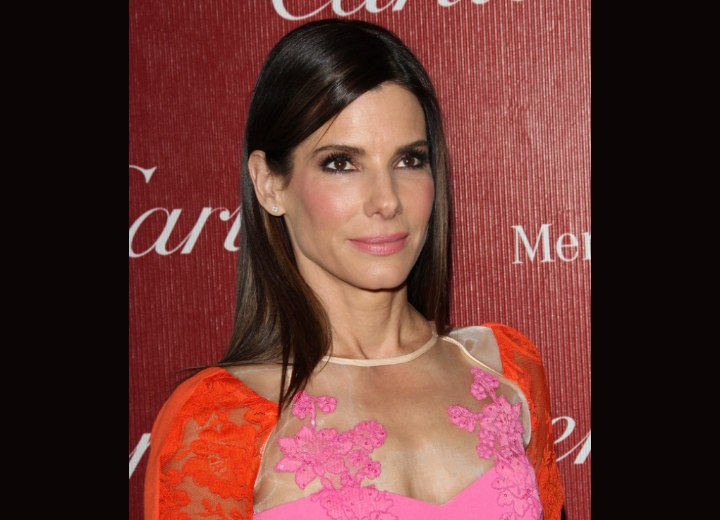 Sandra Bullock's Sleek Hairdo