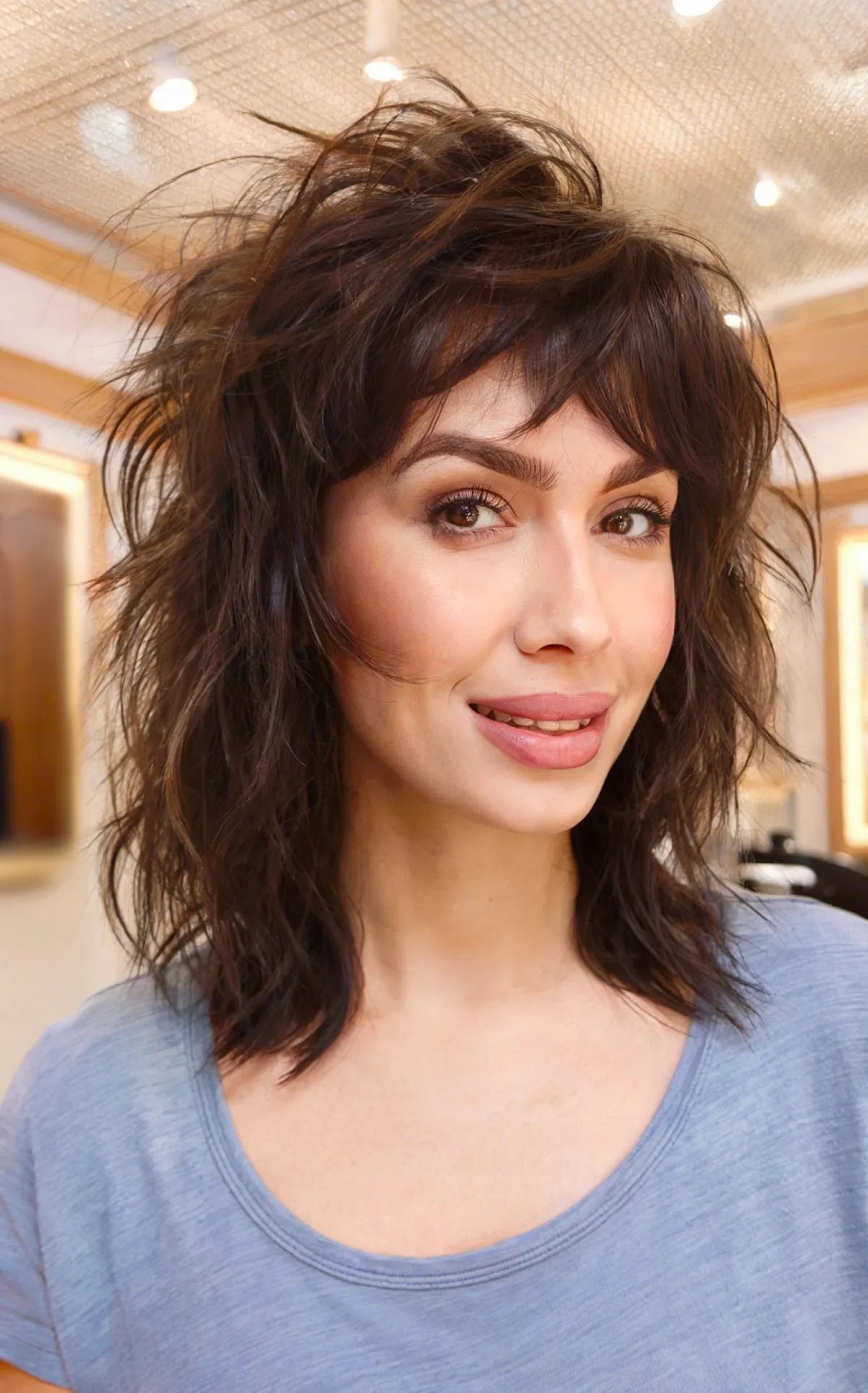 51 Low-Maintenance Shaggy Haircuts with Bangs for Busy & Trendy Women