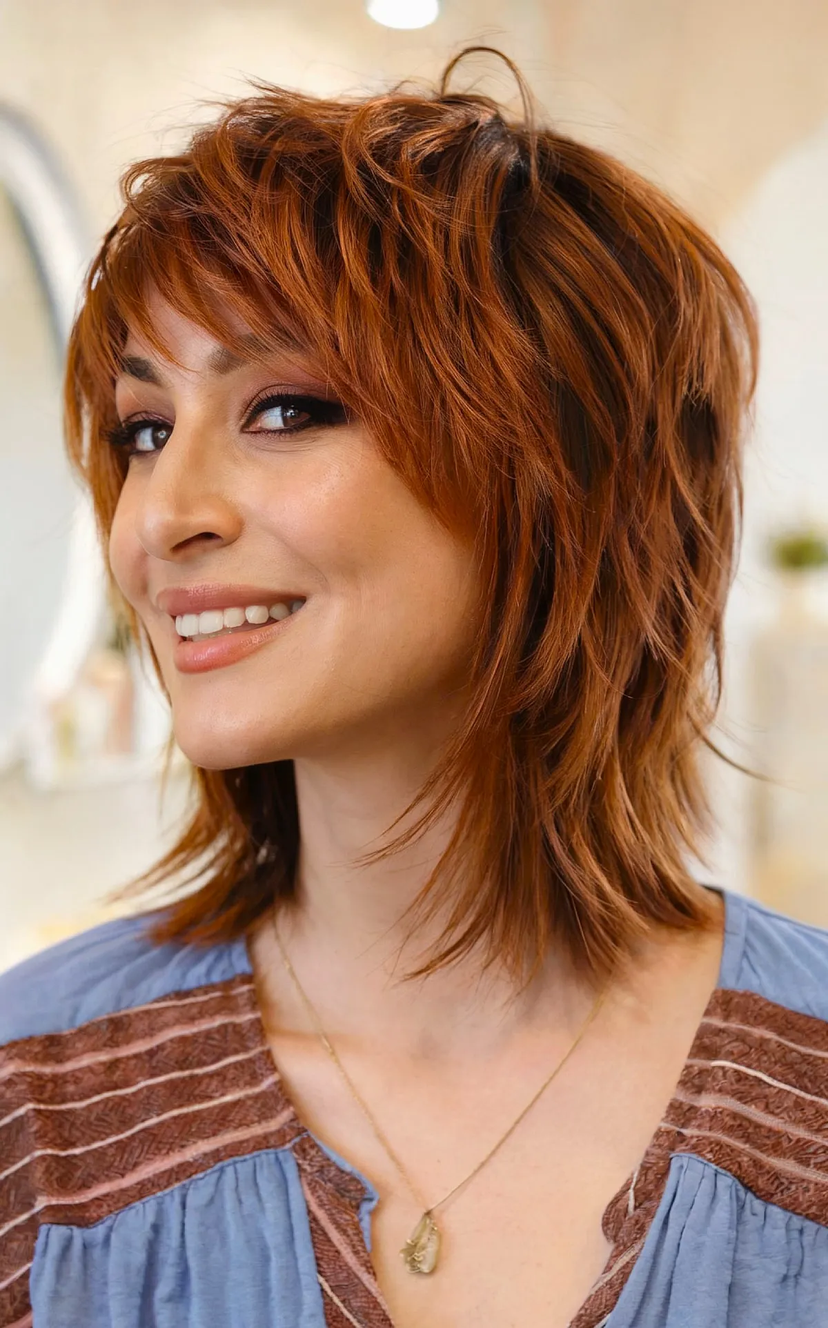 51 Low-Maintenance Shaggy Haircuts with Bangs for Busy & Trendy Women